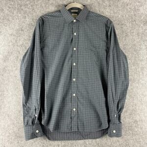 Culturata Dress Shirt Mens 15-3/4 40 Plaid Tailored Fit Button Up Italy Made